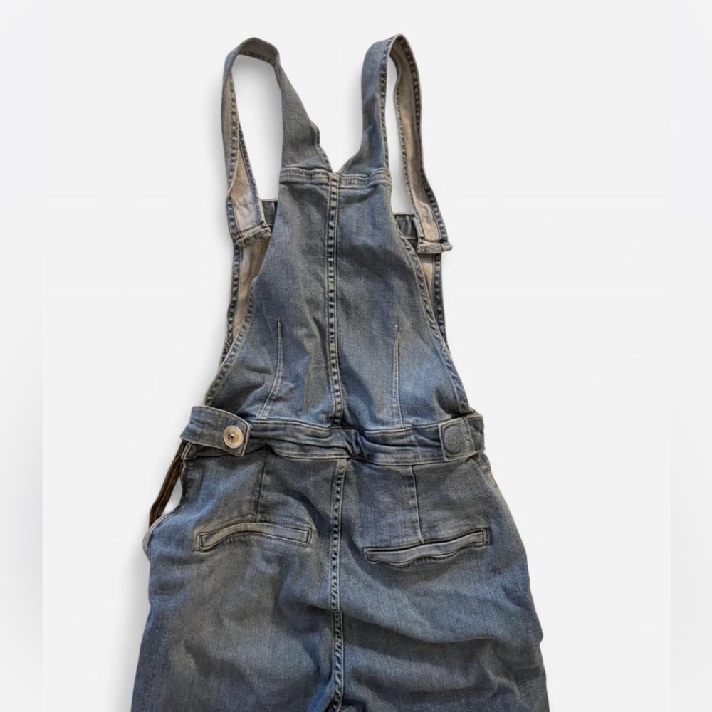 Frame Denim Wide-Leg Denim Overalls - Blue - Picture 4 of 4